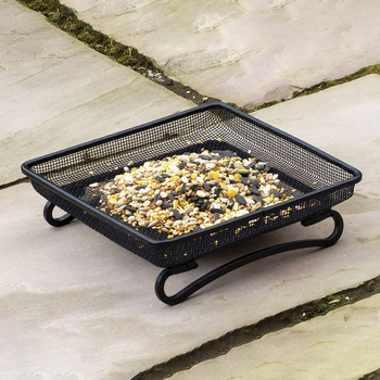 Hrănitoare pentru păsări din Fier forjat, plasă pătrată din sârmă, alimentare manuală, pentru grădină în aer liber și acvariu