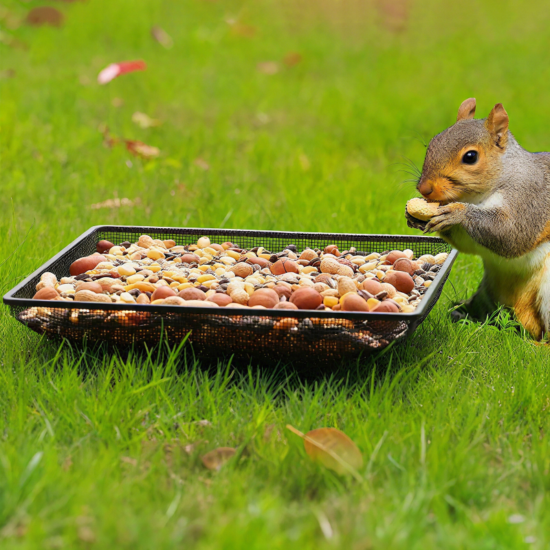 Hrănitoare pentru păsări din Fier forjat, plasă pătrată din sârmă, alimentare manuală, pentru grădină în aer liber și acvariu