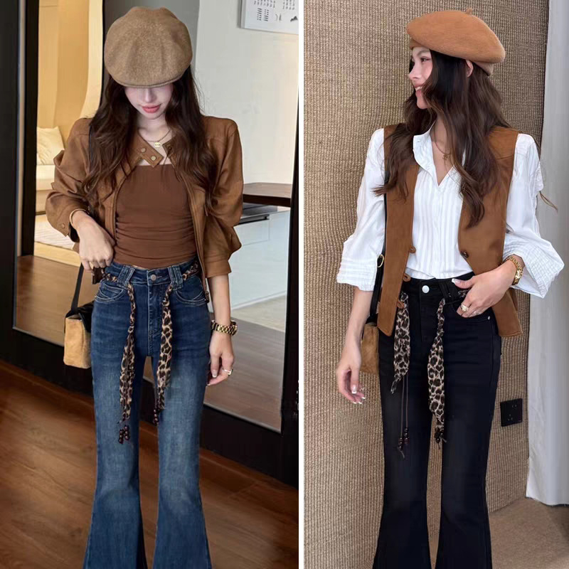 Leopard uzorak PU tkanog pojasa s ručno izrađenim perlicama, kopča čvor, porijeklo Yiwu, proljeće 2025, svestrani dodatak