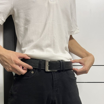 Muški kaiš od PU kože, kopča od legure, zatvaranje pinom, poslovno‑opušten stil, ulični stil, osobni stil