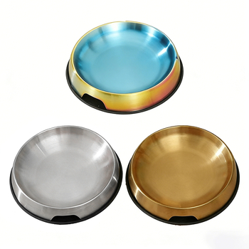 Hranilne posude za kućne ljubimce od nehrđajućeg čelika s protukliznim dizajnom, za mačke i pse, ručno hranjenje, pakiranje: 200 kom
