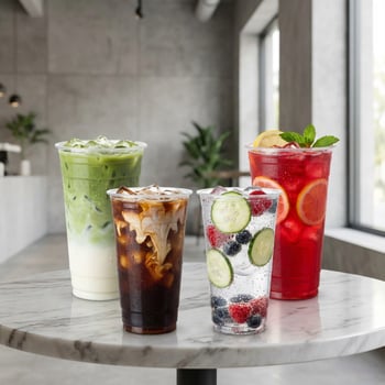 Jednokratne PET čaše s poklopcem, 501–600 ml, prozirne, okruglog oblika, za milk tea, hladna pića, jogurt — biorazgradivo, moguć tisak logotipa, prilagodljivo