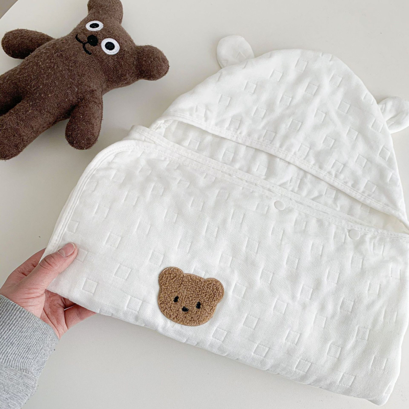 bovein Pamučni ručnik za kupanje beba s uzorkom životinja za novorođenčad