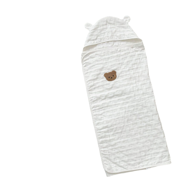 bovein Pamučni ručnik za kupanje beba s uzorkom životinja za novorođenčad