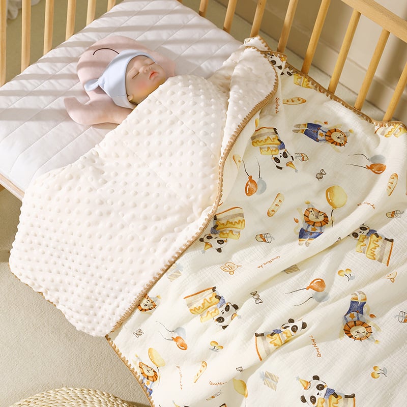 Dječja pamučna deka s crtić motivom, 500–800 g, četiri sezone, za dojenčad i djecu