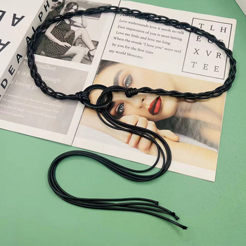 Ručni pleteni ženski kaiš od voskastog užeta, boemski etno stil, retro okrugla kopča od smole, kopčanje kukom, ručna izrada