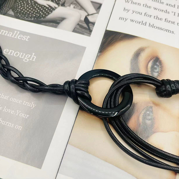 Ručni pleteni ženski kaiš od voskastog užeta, boemski etno stil, retro okrugla kopča od smole, kopčanje kukom, ručna izrada