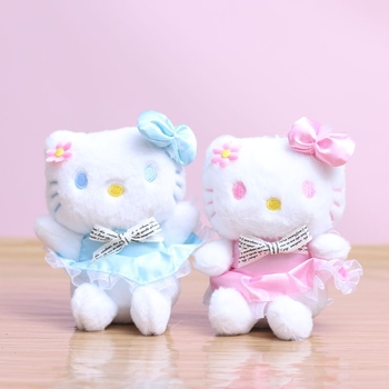 Mačja plišana figura za ključeve – iznimno mekan kratki pliš, punilo PP pamuk, OEM logo