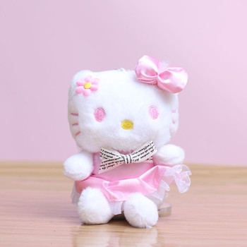 Mačja plišana figura za ključeve – iznimno mekan kratki pliš, punilo PP pamuk, OEM logo