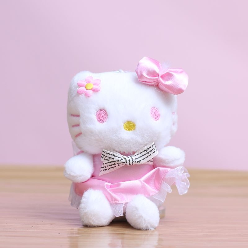 Mačja plišana figura za ključeve – iznimno mekan kratki pliš, punilo PP pamuk, OEM logo