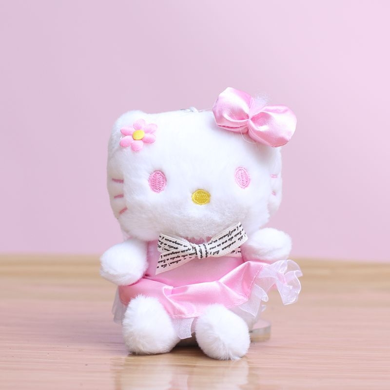 Mačja plišana figura za ključeve – iznimno mekan kratki pliš, punilo PP pamuk, OEM logo