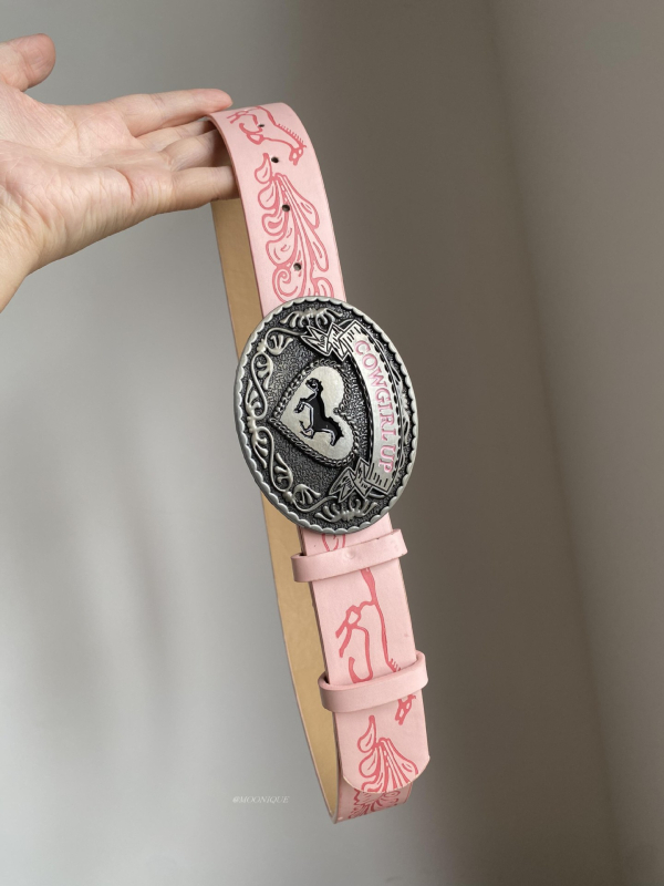 Pojas od imitacijske kože, spona od legure, kopčanje kukom, marka Yiting, ljeto 2025, stil osobnosti