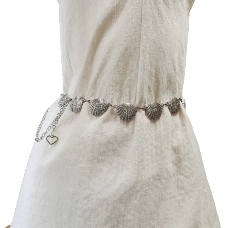 Metalni lanac za struk, duljina 80–100 cm, više petlji za remen, prilagodljiv, izlazak ljeta 2025