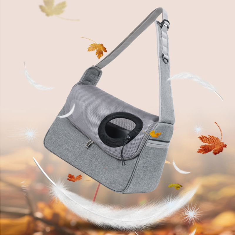 Torba za mačke s crossbody dizajnom, prozračno Oxford platno, Moorpet marka, uzorak Solid (Materijal: Oxford platno; Marka: Moorpet; Uzorak: Solid; Krutost: srednja do meka)
