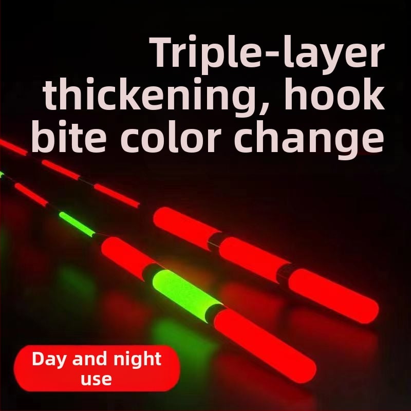 Vertikálny plavák na rybolov s driftom – meniaca farba, luminescujúci elektronický plavák pre deň aj noc; kompozitný materiál; značka Powerful merchant.