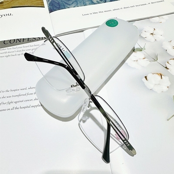 Muške naočale za čitanje s zaštitom od plavog svjetla, leće od smole, cijeli metalni okvir, kvadratni okvir