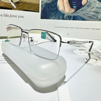 Muške naočale za čitanje s zaštitom od plavog svjetla, leće od smole, cijeli metalni okvir, kvadratni okvir