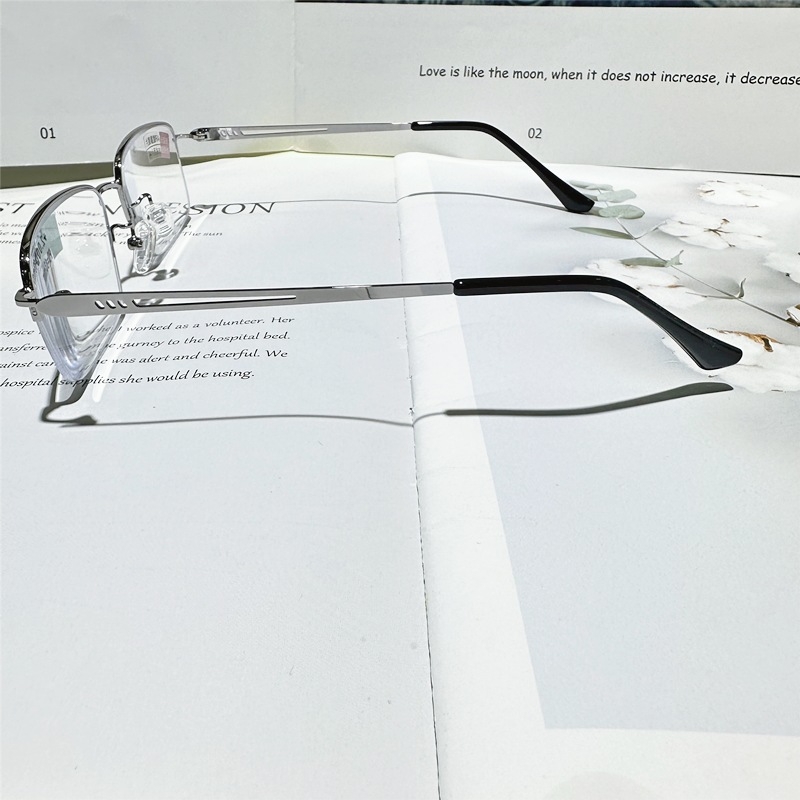 Muške naočale za čitanje s zaštitom od plavog svjetla, leće od smole, cijeli metalni okvir, kvadratni okvir