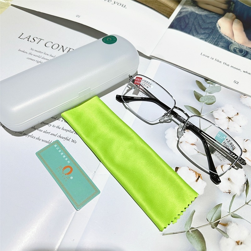 Muške naočale za čitanje s zaštitom od plavog svjetla, leće od smole, cijeli metalni okvir, kvadratni okvir