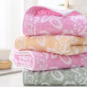 Dječji ručnik od bambusovih vlakana, Jacquard, neuvijeno vlakno, 21s, 60 g, brzo upijanje, ručnik za lice i kupaonu, kvadratni ručnik