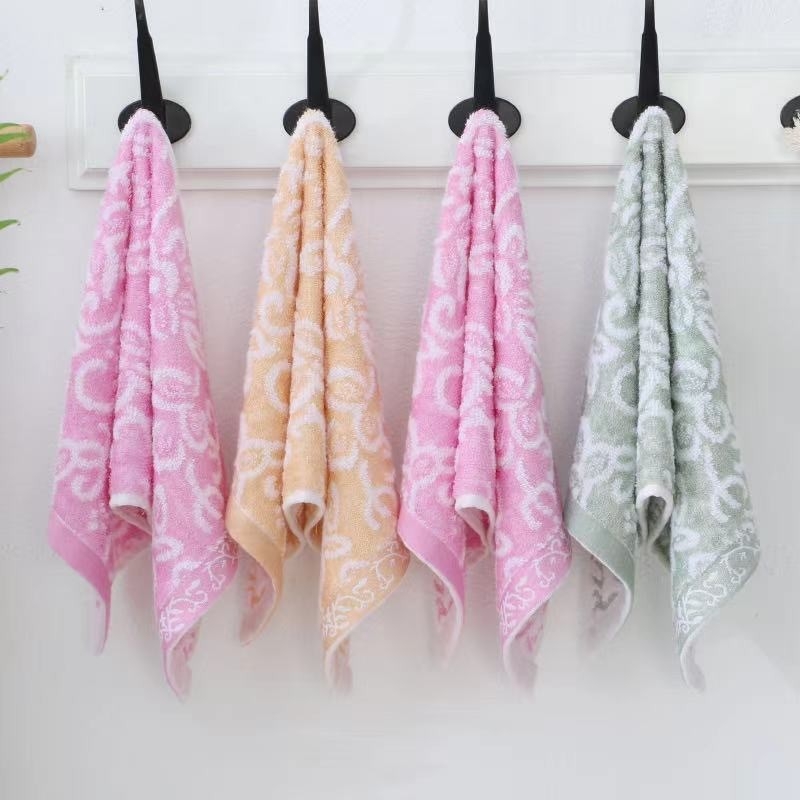 Dječji ručnik od bambusovih vlakana, Jacquard, neuvijeno vlakno, 21s, 60 g, brzo upijanje, ručnik za lice i kupaonu, kvadratni ručnik