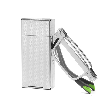 Sklopive naočale za čitanje, modni retro, kvadratni okvir, HD PC leće, metalna rama, kompatibilno s kratkovidnošću