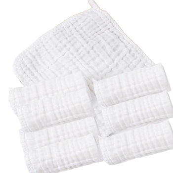 Bejbi ručnik za lice od čistog pamuka gaze, 120D vlakna, šiveno, 80–100 g, za bebe