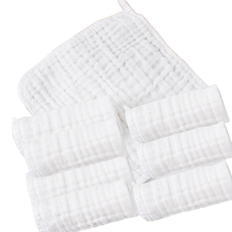 Bejbi ručnik za lice od čistog pamuka gaze, 120D vlakna, šiveno, 80–100 g, za bebe