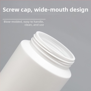 HDPE plastična posuda za prah s poklopcem, kapacitet 600 ml, prilagođeno obrade, tiskani logotip, pogodna za prah