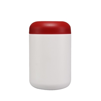 HDPE plastična posuda za prah s poklopcem, kapacitet 600 ml, prilagođeno obrade, tiskani logotip, pogodna za prah