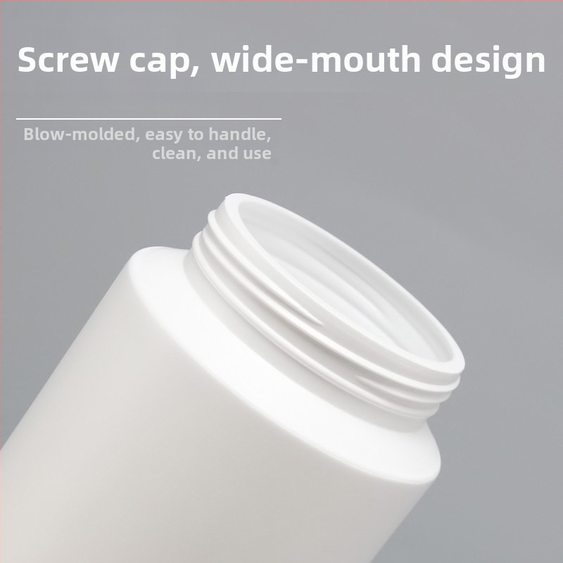 HDPE plastična posuda za prah s poklopcem, kapacitet 600 ml, prilagođeno obrade, tiskani logotip, pogodna za prah