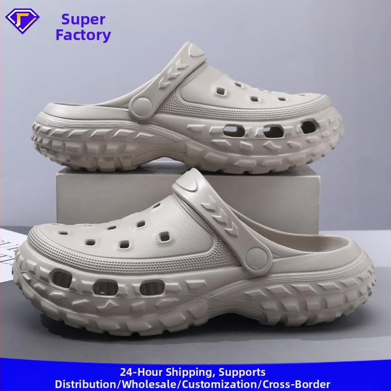 Bece férfi strandcipő, vastag EVA talppal, zárt orr, csúszásmentes, légáteresztő EVA felsőrész (Talp: EVA; Felsőrész: EVA; Talpbetét: EVA)