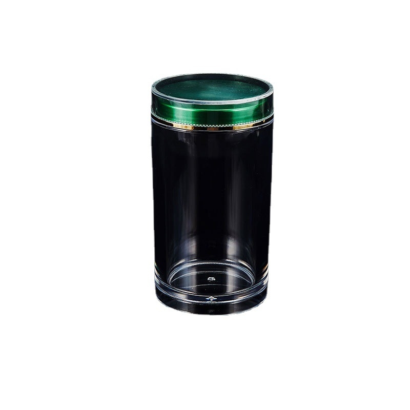 Zárható PS műanyag üveg kupakkal, offset nyomtatású logó, testre szabható egészségügyi csomagoláshoz