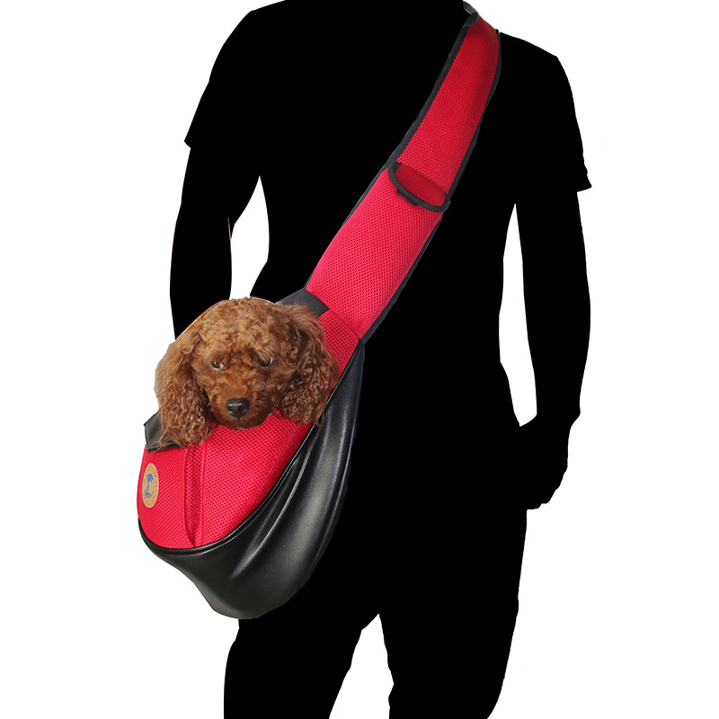 Crossbody torba za mačke i pse, platno, kapacitet do 10 kg, uzorak sendvič mreže, srednja mekoća