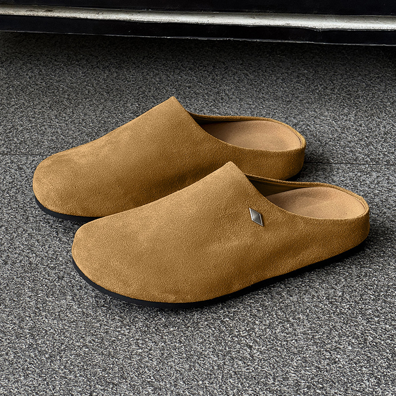 Sandale pentru bărbați, inspirate de Birkenstock, Slip-On, partea Superioară din velur, talpă din cauciuc, Cod produs 19987