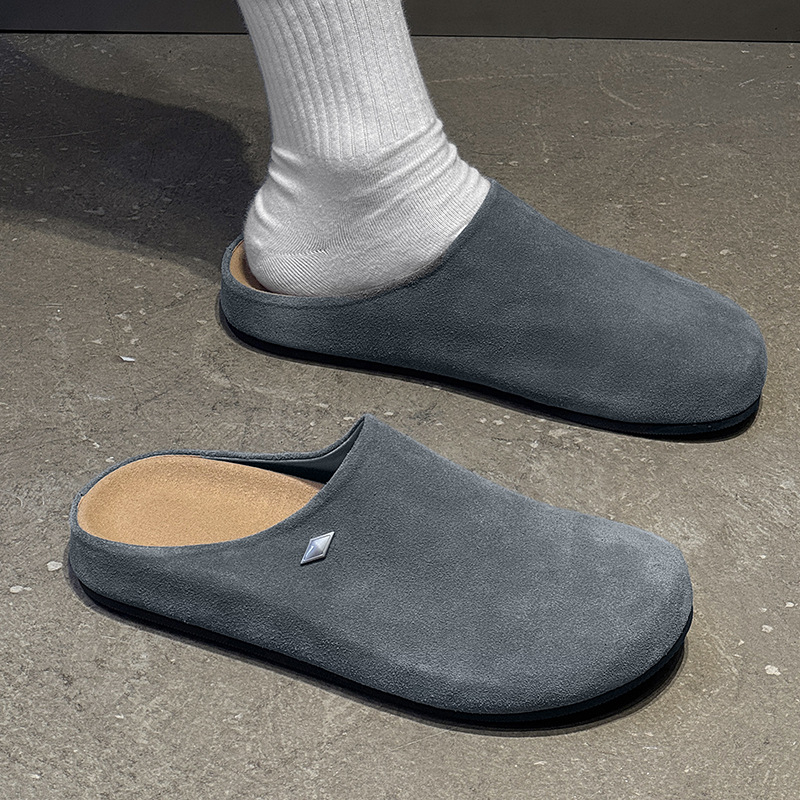 Sandale pentru bărbați, inspirate de Birkenstock, Slip-On, partea Superioară din velur, talpă din cauciuc, Cod produs 19987