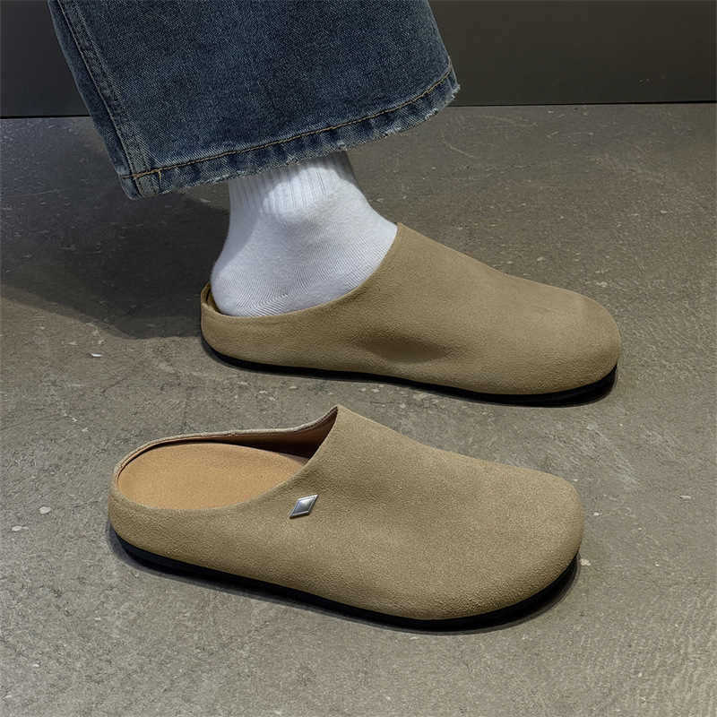 Sandale pentru bărbați, inspirate de Birkenstock, Slip-On, partea Superioară din velur, talpă din cauciuc, Cod produs 19987