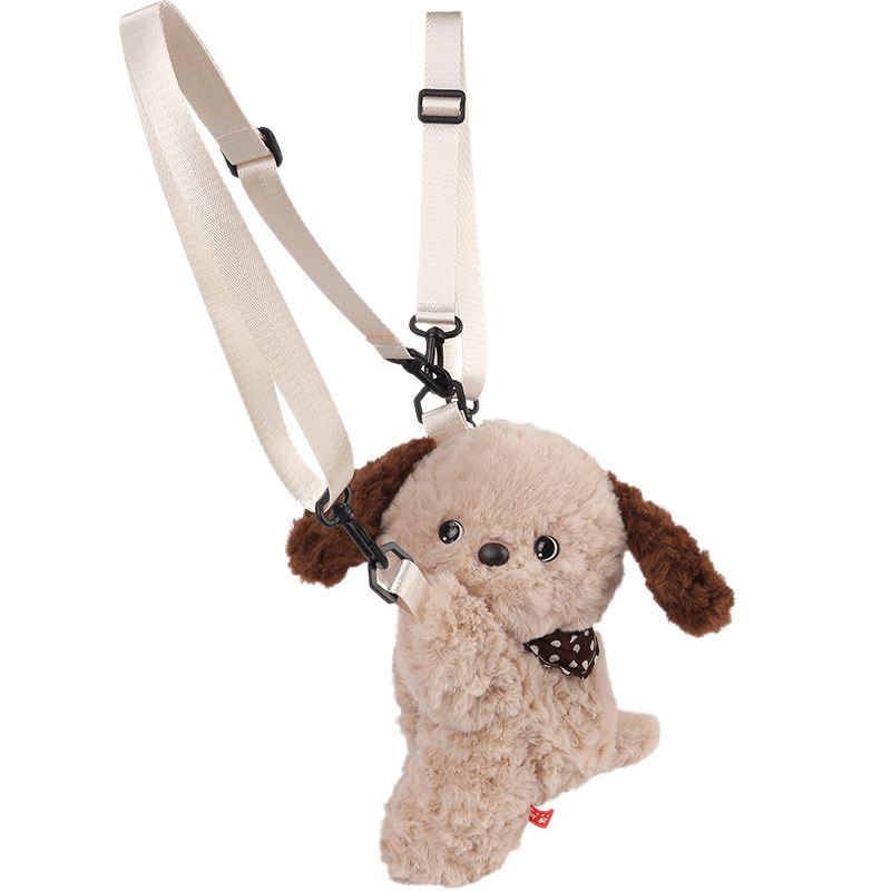 Plišani psić ruksak s iskrivljenim vratom, kratka pliš, PP vata punjenje, za uzrast 7–14