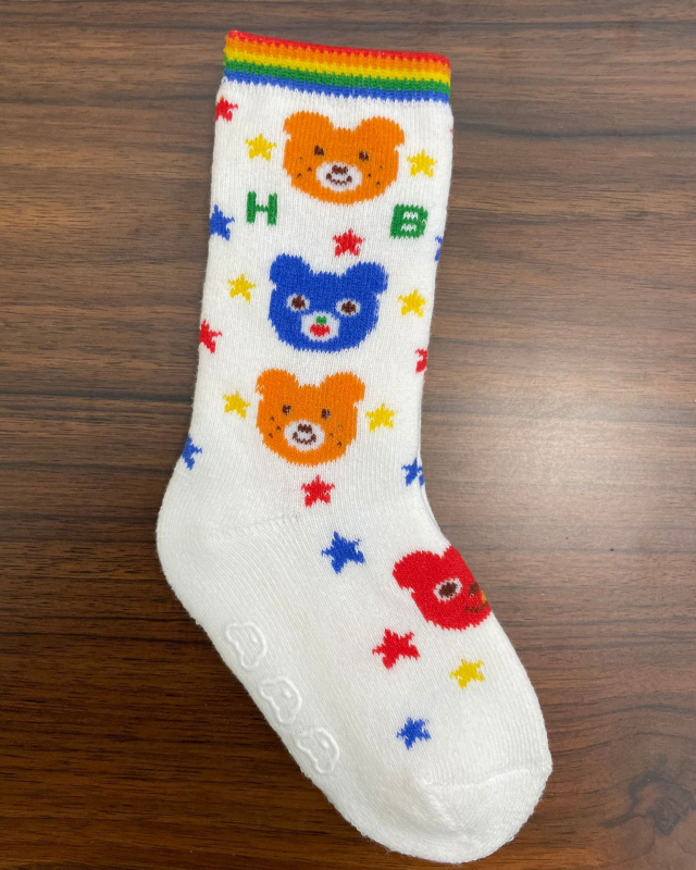 Gyerekeknek pamut zoknik, vastagodott, középmagos szárú, karikatúra mintával, melegek télen