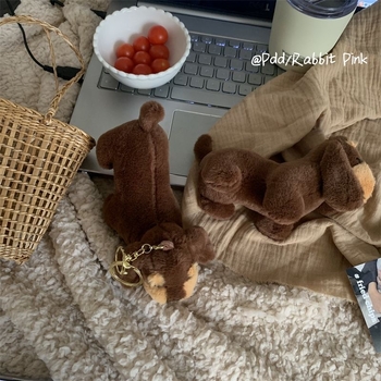Dachshund pliš igračka – privjesak za ključeve i ruksak, (PP pamuk punjenje, ultra mekani kratki pliš, unisex)
