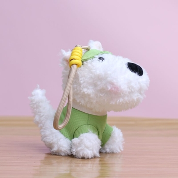 Mori bunny West Highland White Terrier plüss kulcstartó — rendkívül puha rövid plüss, PP töltet