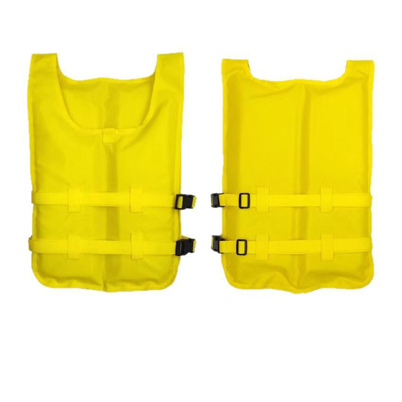 Mentőmellény környezetbarát PVC-ből, engedélyezett magánmárkával