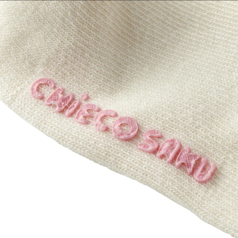 Gyerekeknek készült zokni Cartoon hímzéssel, pamut, hosszú cső, lélegző, 95% pamut, 3–8 éveseknek