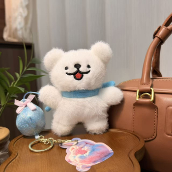 Plišasti psić – privjesak za ključeve, linijski stil crteža, kratka pliš, PP pamuk punjenje, za uzrast 7–14, prilagođeni uzorci dostupni