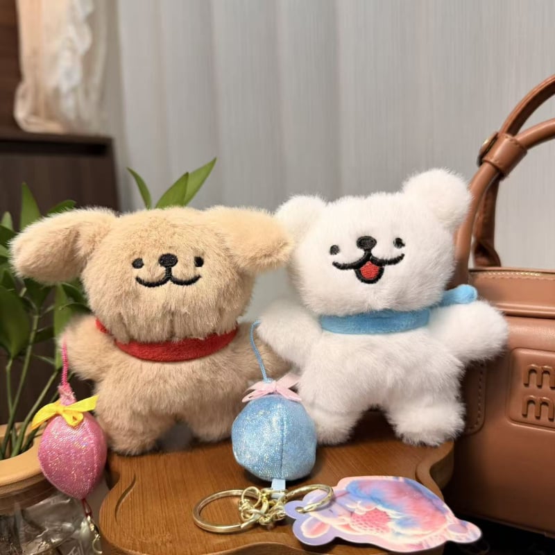 Plišasti psić – privjesak za ključeve, linijski stil crteža, kratka pliš, PP pamuk punjenje, za uzrast 7–14, prilagođeni uzorci dostupni