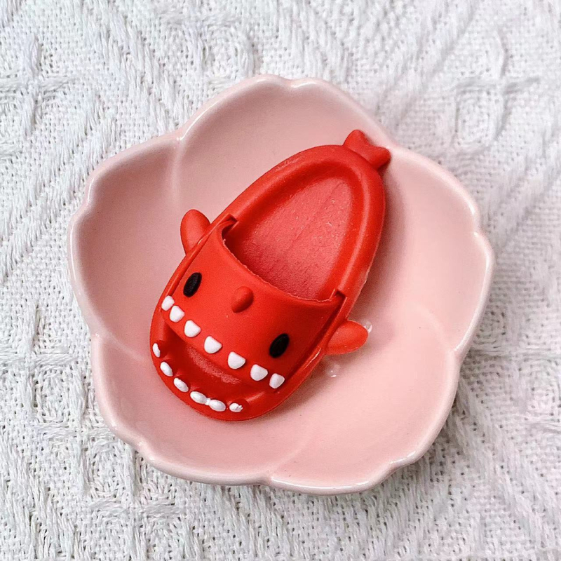 DIY kopča za cipele s ajkulom u obliku crtića, mini verzija, za svakodnevnu obuću