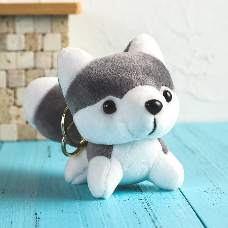 Plišani Husky pas s ključem za torbu, PP pamuk punjenje, kristalno super mekano pliš, za dobnu skupinu 15–35