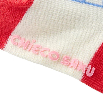 gyerekeknek középső szárú zokni hímzéssel, japán stílusú mintákkal (cartoon betűk pöttyök), lélegző, 95% pamut