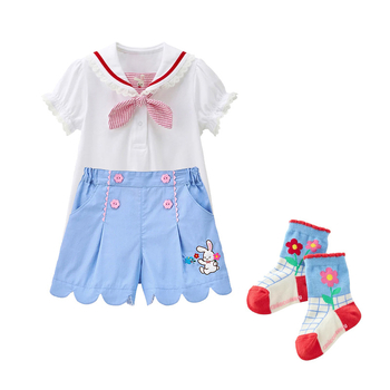 gyerekeknek középső szárú zokni hímzéssel, japán stílusú mintákkal (cartoon betűk pöttyök), lélegző, 95% pamut