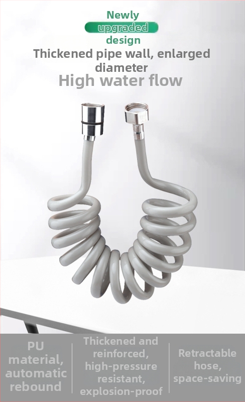 Bidet sprej s PU cijevi i teleskopskim crijevom, model PU-1, nazivni tlak 1,6 MPa, radna temperatura 0–90 °C, ugradnja navoj